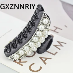 Pearl Hair Claw for Women Accessories Black Crab Claws Clips Korean Fashion Rhinestone Hairclip Female Clip Headwear Gifts