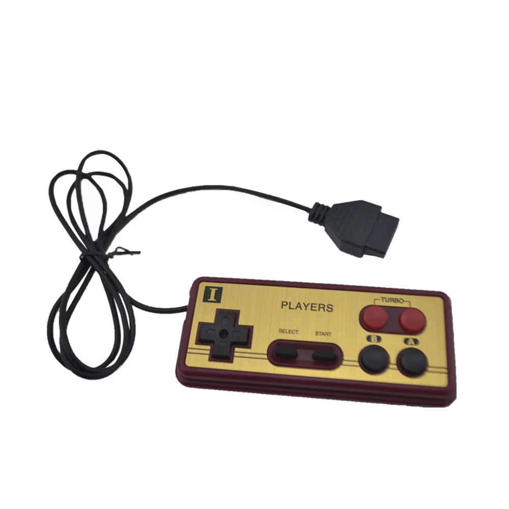 2 PCS a lot Gaming console gamepad 8-bit style 15Pin Plug Cable Controller For NES for FC joystick handle