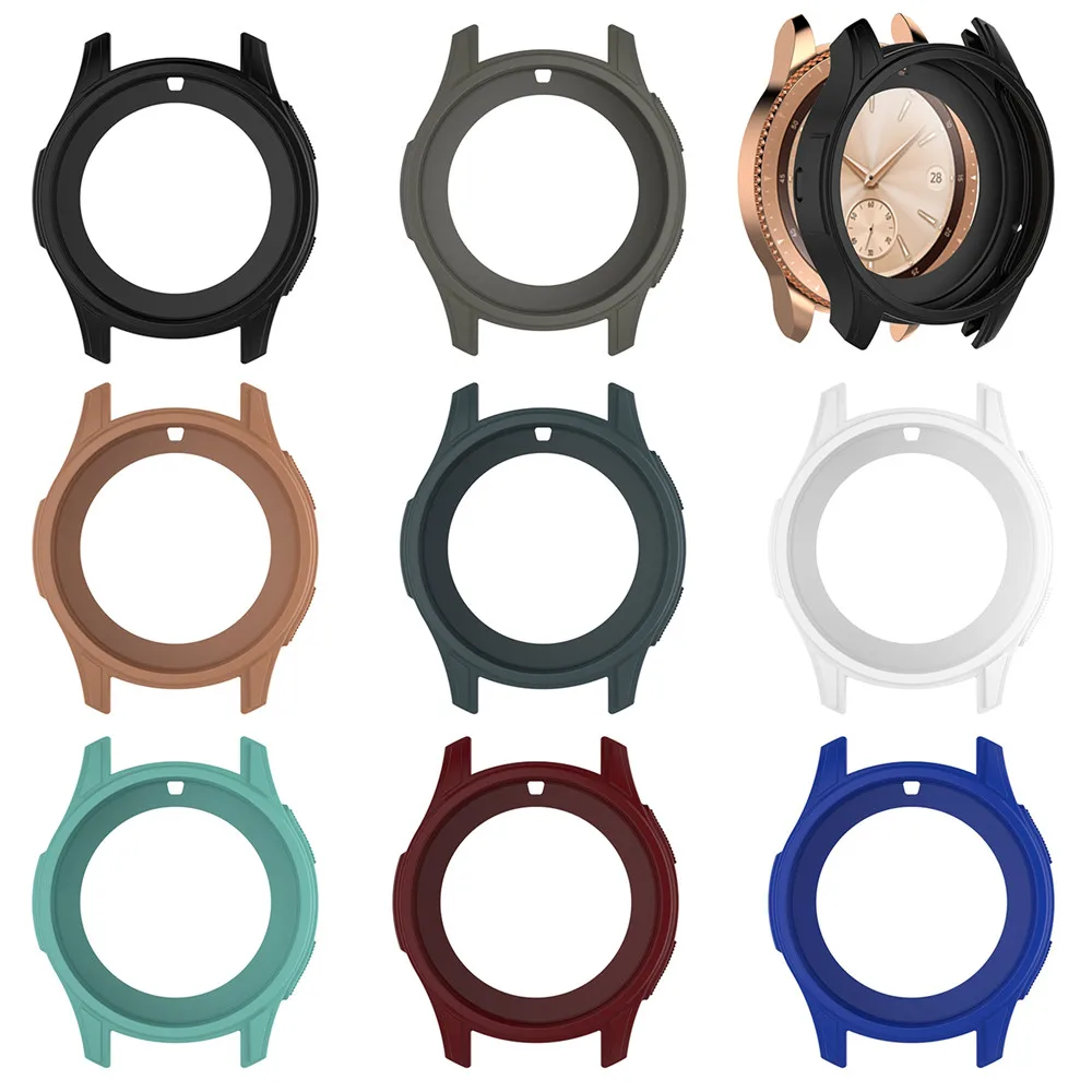 Protective Silicone Skin Case Cover for Samsung Galaxy Watch 42mm SM-R810 SM-R815 8 Colors Replacement Shell Cover Cases