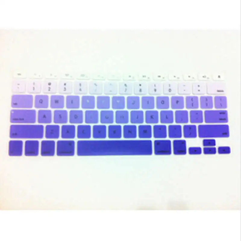 

Gradient Purple Rainbow US Silicone Keyboard Cover Skin Protector 2016 100pcs for MacBook Pro air 13" 15" 17" with or not Retina