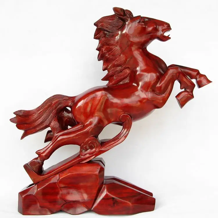 T wooden horse rosewood woodcarving and Home Furnishing ornaments large 65 zodiac, business gifts