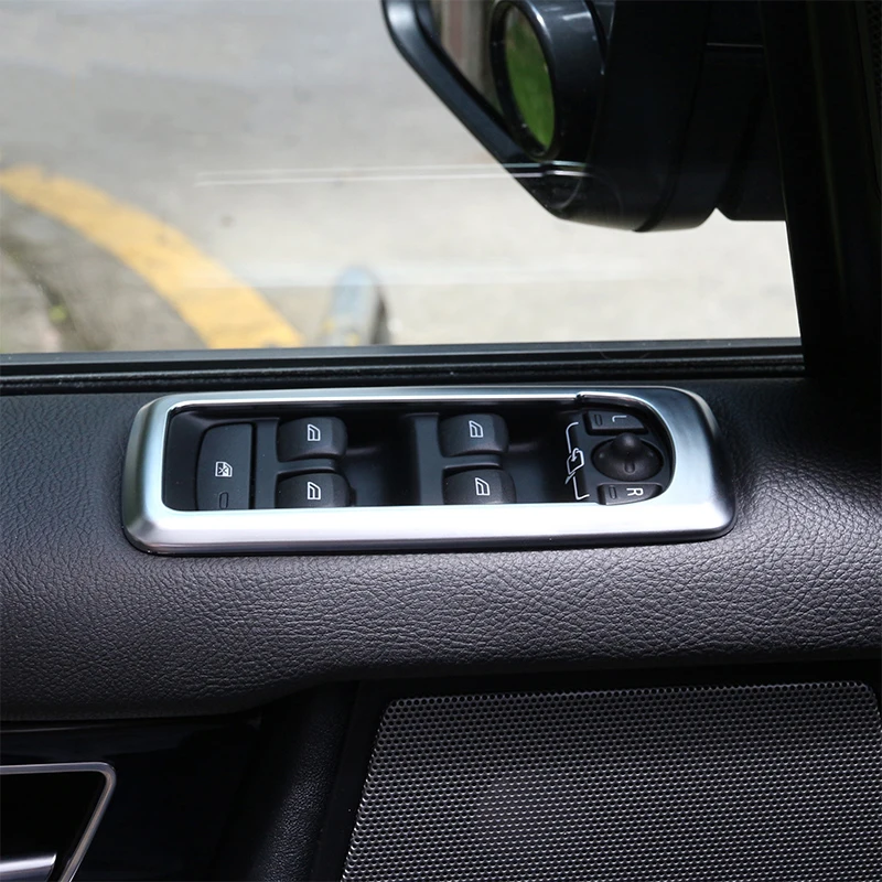 Chrome Car Door Window Switch Lift Button Cover Trim Frame for For Land Rover Discovery 4 LR4 Range Rover Sport L320 Accessories