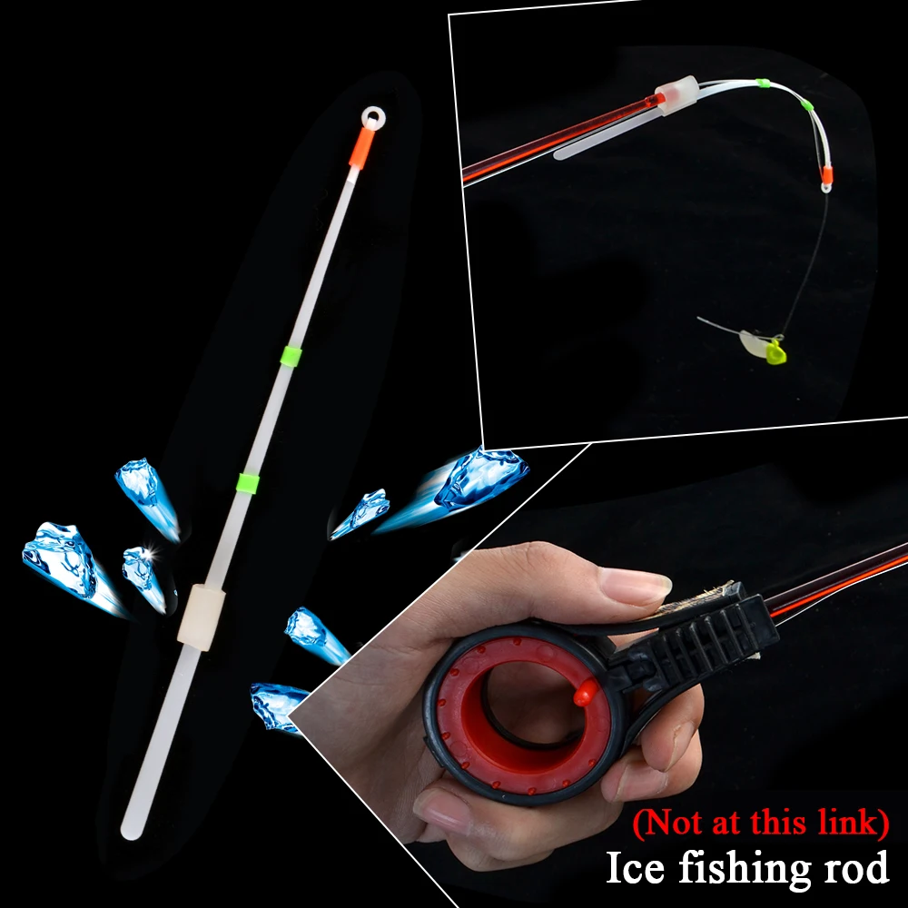 FTK 20PCS Mini Winter Ice Fishing Rod Carbon Fiber Winter Fishing Pole For Fishing Accessories Pesca Pehce