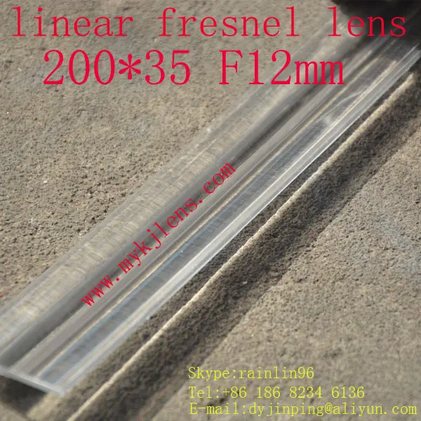 200*35mmF12mm linear fresnel lens for solar energy free shipping, focal is a line,small focal length