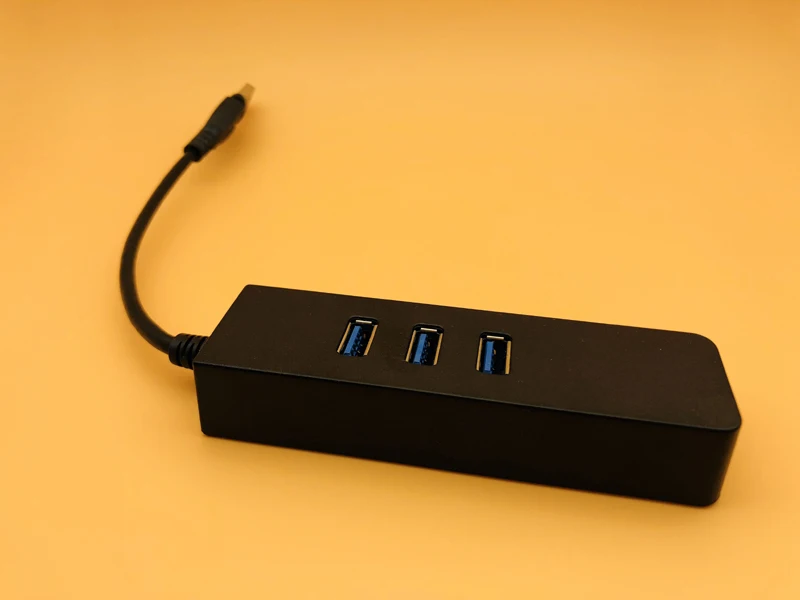 محول شبكة سلكية مع 3 منافذ USB 3.0 ، جيجابت إيثرنت RJ45 ، 10/100/1000 Mbps ، لنظام التشغيل Windows و Mac