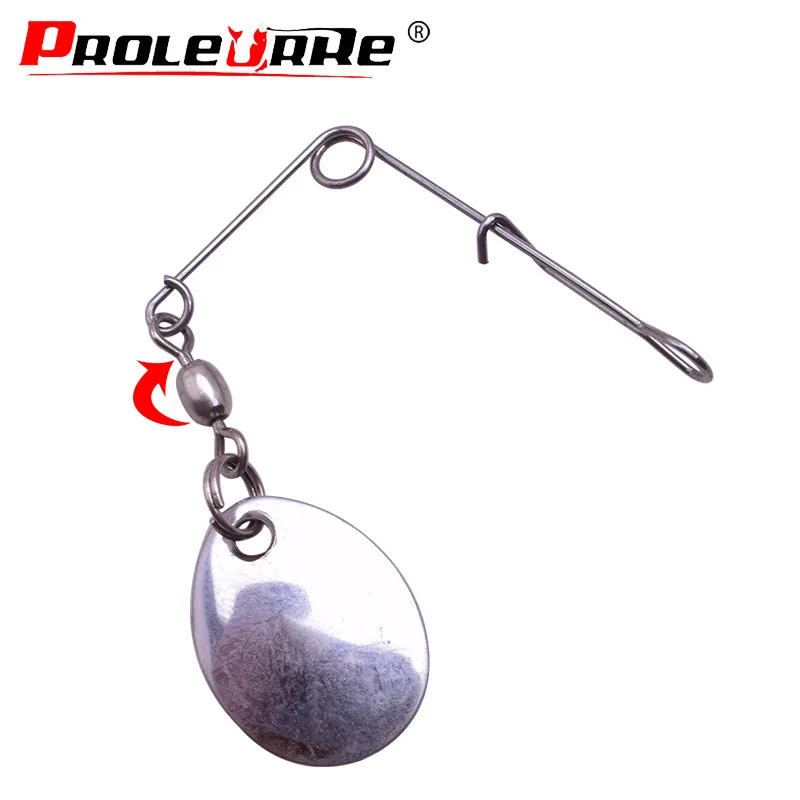 10pcs/lot Spinner bait Simulation bait accessories 360 degree rotation stainless steel balance bracket ring silver sequins steel