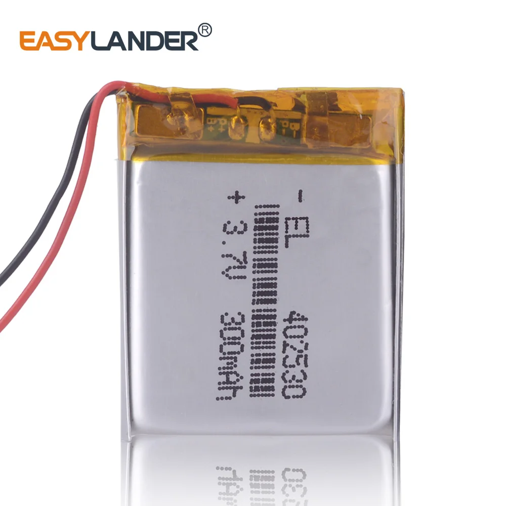 402530 3.7V 300mAh Rechargeable Lithium Li-ion Polymer Battery for mp3 mouse Bracelet Wrist Watch DVR GPS PDA 402431 402629