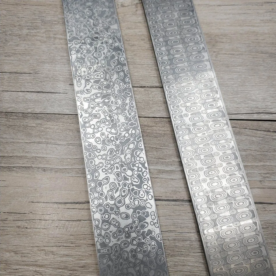 VG10 High Hardness Rose Sandwich Pattern Damascus Steel  Raw Material DIY Blade Blank Knife Customizable Steel Strip