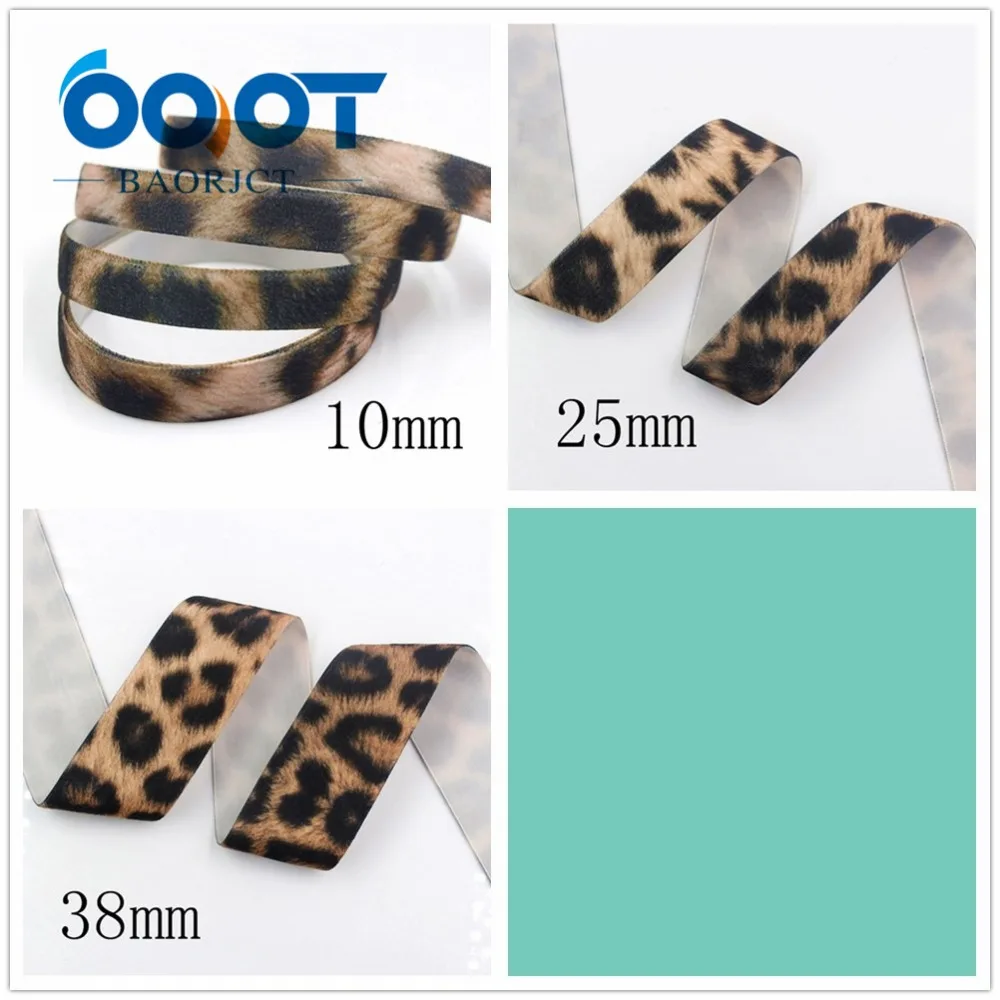 Ribbons 5yards Printed Leopard Velvet Ribbon DIY Hair Bow Tie Collar Hand Craft Materia I-181109-189