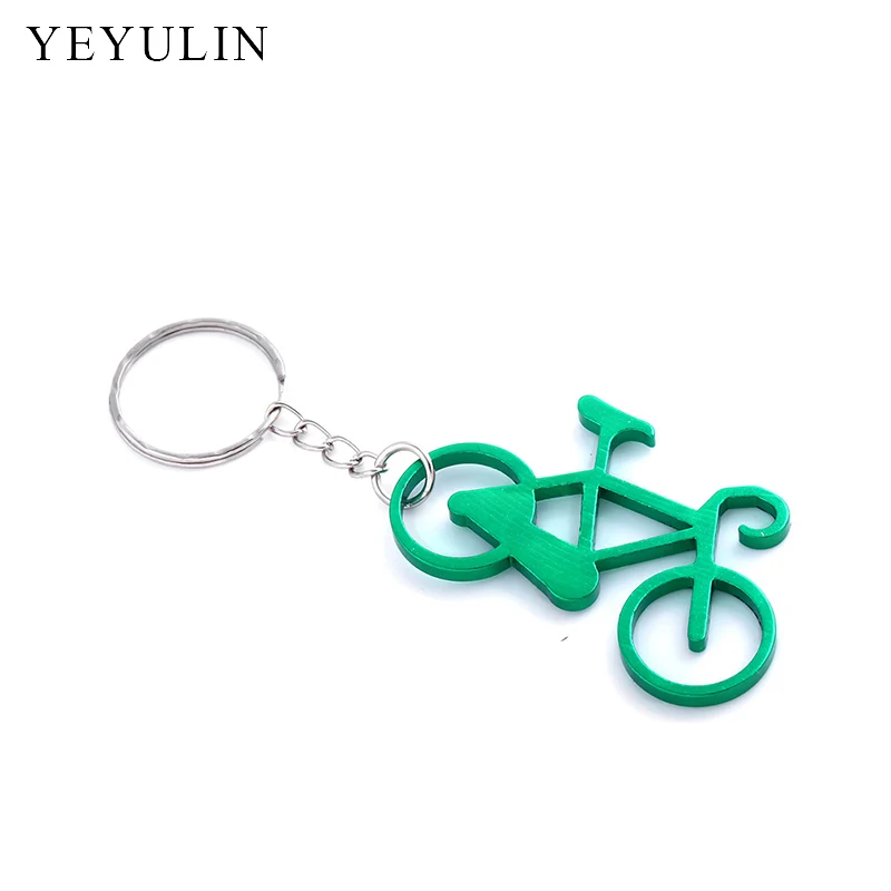 New Mixed Random Color Alloy Sunny Bicycle Keychain Souvenir Gift For Men Women Lovely Handbag Keyring Jewelry 10pcs