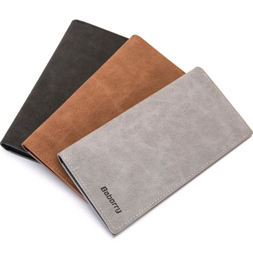 

2019 New Business Wallet Men's Wallets credit Card Holder Male Slim Men Long Wallets Thin ID Card Wallet Man Purse tarjetero