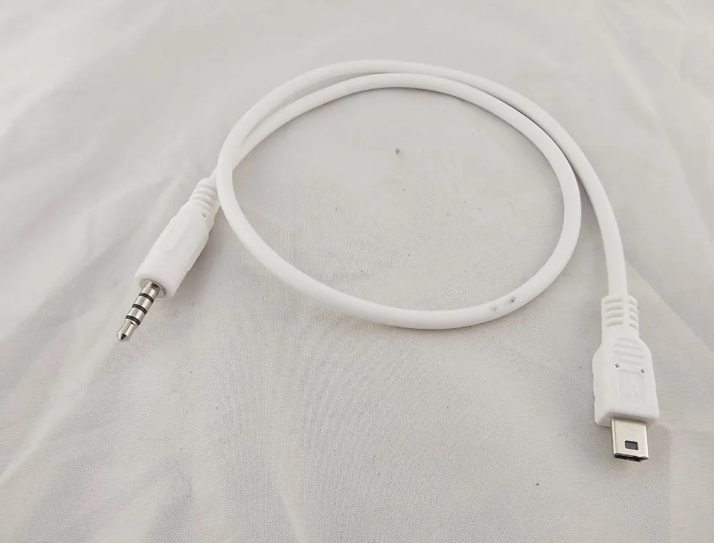 

1pcs 3.5mm Stereo Male Plug To Mini USB 5 Pin Male Audio Extension Cable 1.5ft