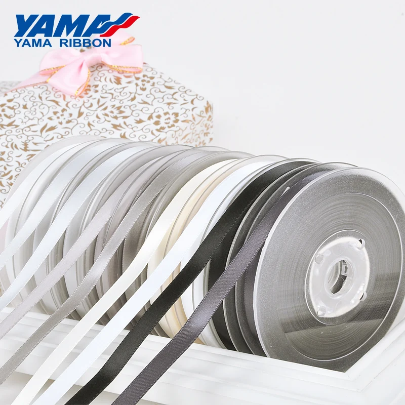 YAMA Double Face Satin Ribbon 25 28 32 38 mm 100yardsBlack White Red Silver for Crafts Wedding Decoration DIY Gifts Hair Bow