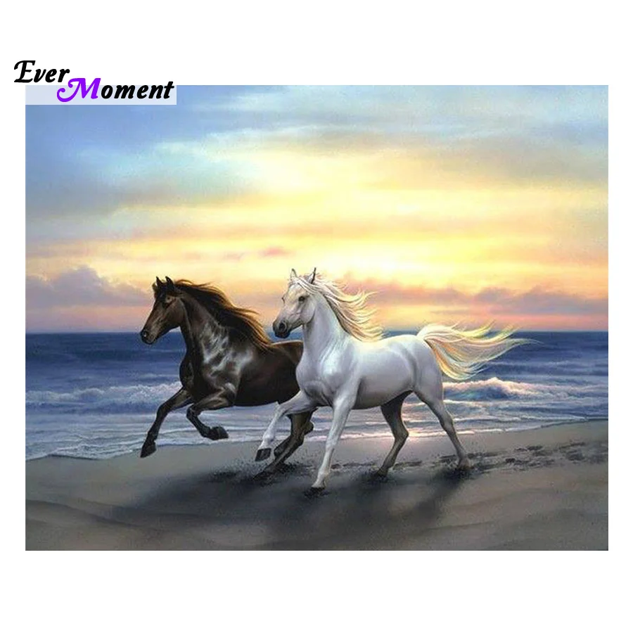 

Needlework full drill diamond embroidery horses running cross stitch diy diamond mosaic animals square ASF006