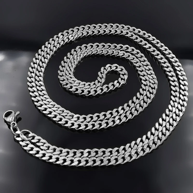 ATGO (40-70cm) to choose, 3mm wide,Chain Necklace,Stainless Steel Necklace Men,wholesale accessories BN001