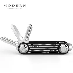 Aluminum Key Wallet Organizer Holder DIY Keychain EDC Pocket Key Case Famous Brand