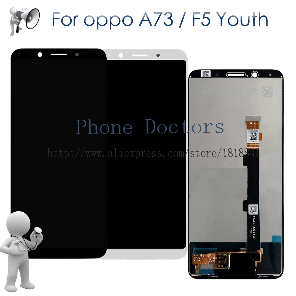 

6.0" For Oppo A73 A73T Full LCD DIsplay With Touch Screen Digitizer Assembly For Oppo F5 Youth CPH1725 A73V1 LCD Replacement