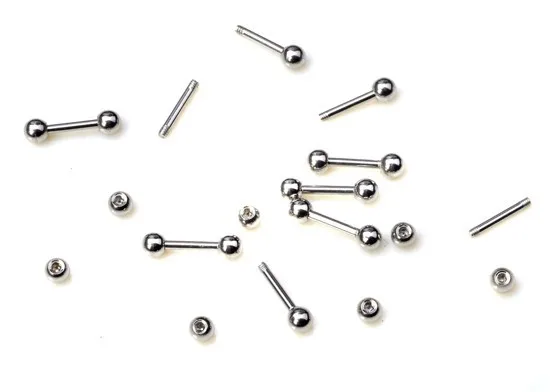 10Pcs  Eyebrow Bars Rings 6mm Balls Stainless Steel Barbell Body Piercing Jewelry