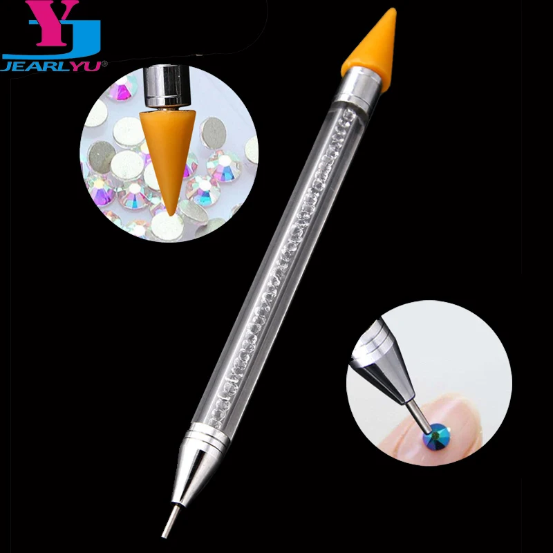 

1pc High Quality Wax Pen Rhinestone Picker Pencil Double Head Acrylic Nail Art Pen Dotting Tools Manicure Nails Accessories Tool