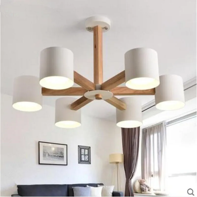 

Modern LED Indoor Lamp Wooden Ceiling Light Iron Metal Lampshades Living Dining Room Bedroom Bar Shop Decorate Lighting Fixture