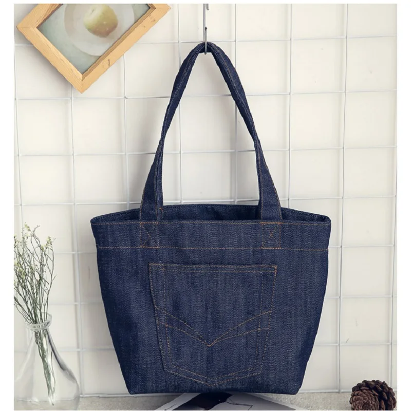 

Fashion Simple Vintage Jeans Denim Open Women Bags HandBags Girls purse Shoulder Shopping Bag Totes carteira bolsa feminina