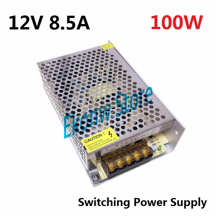 100W 12V 8A Switching Power Supply Factory Outlet SMPS Driver AC110-220V to DC12V Transformer for LED Strip Light Module Display