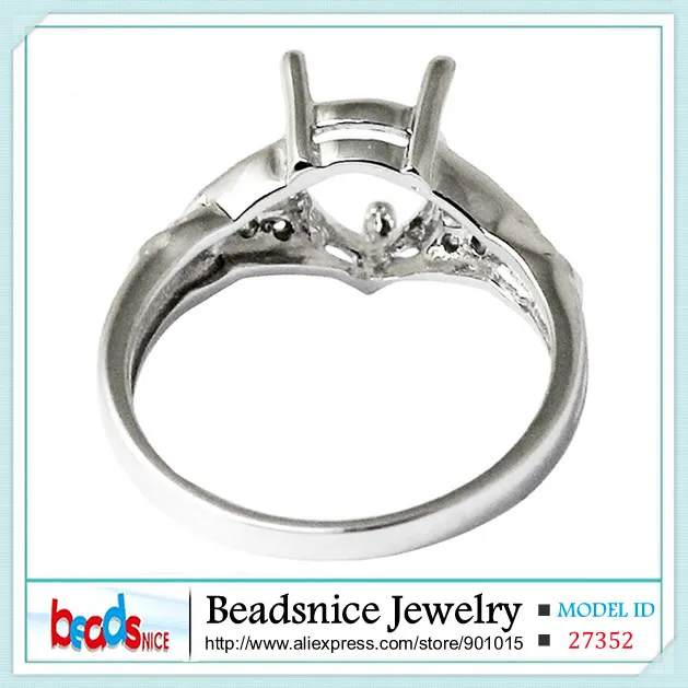 Beadsnice ID27352 Diy 925 sterling silver rings wholesale top quality Semi Mount ring settings without stones for designer