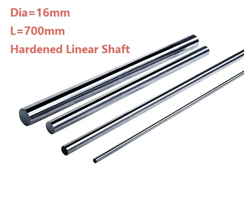 

4pcs/lot Dia 16mm shaft 700mm long Chromed plated linear shaft hardened shaft rod bar rail guide for 3d printer cnc parts