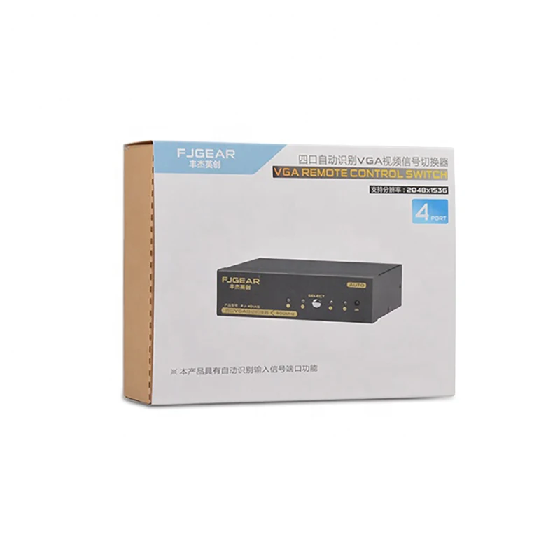 VGA 스마트 스위치 4 In 1 Out 원격 제어 스위치 VGA 컴퓨터 셋톱 박스 변환 프로젝터 디스플레이 FJ-401AS