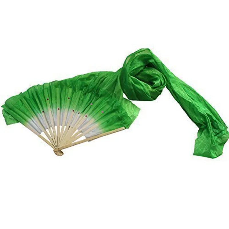 1.8m Hand Made Colorful Belly Dancing Bamboo Long Silk Fans Veils Dance Fan Belly Dance Costumes Accessories