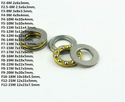 1PC F2-6M F3-8M F5-10M F6-12M F8-16M F10-18M F12-21M Mini 3-in-1 Lager Axial Kugellager Schub lager Rollenlager