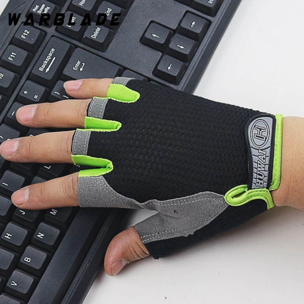 Gloves Breathable Half Finger Gel Pad Sport Gloves Summer Biking Fingerless Anti-slip Riding Wristbands Glove WarBLade