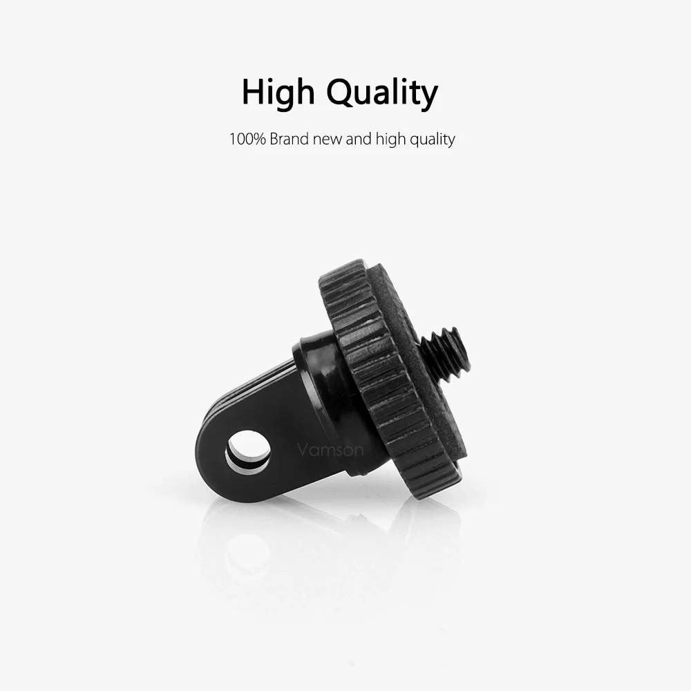 Vamson สำหรับ Gopro อุปกรณ์เสริมขาตั้งกล้องเล็กๆอะแดปเตอร์1/4 "Monopod สำหรับ GoPro Hero 11 10 9 8 7 6 5 4 3 + 3 2สำหรับกล้อง Yi VP103