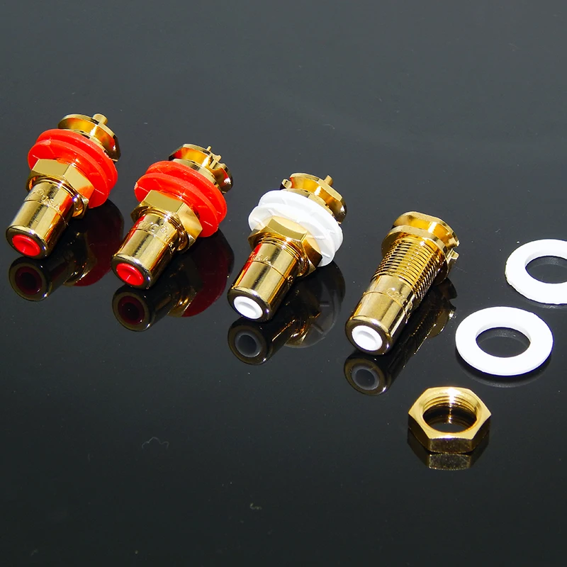 CMC 816U CMC816 gold-plated RCA socket for Amplifier connector AMP CD player RCA cable plug connector