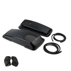 Motorcycle 5x7 Speaker Saddlebag Lids For Harley Touring CVO Road King Electra Tour Street Glide FLH FLTR FLHX FLHR 1993-2013