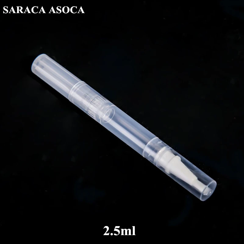 

Пустая ручка для маникюра 2,5 мл с кисточкой-аппликатором, портативная косметика для блеска для губ, питательное масло для ногтей, 50 шт./лот