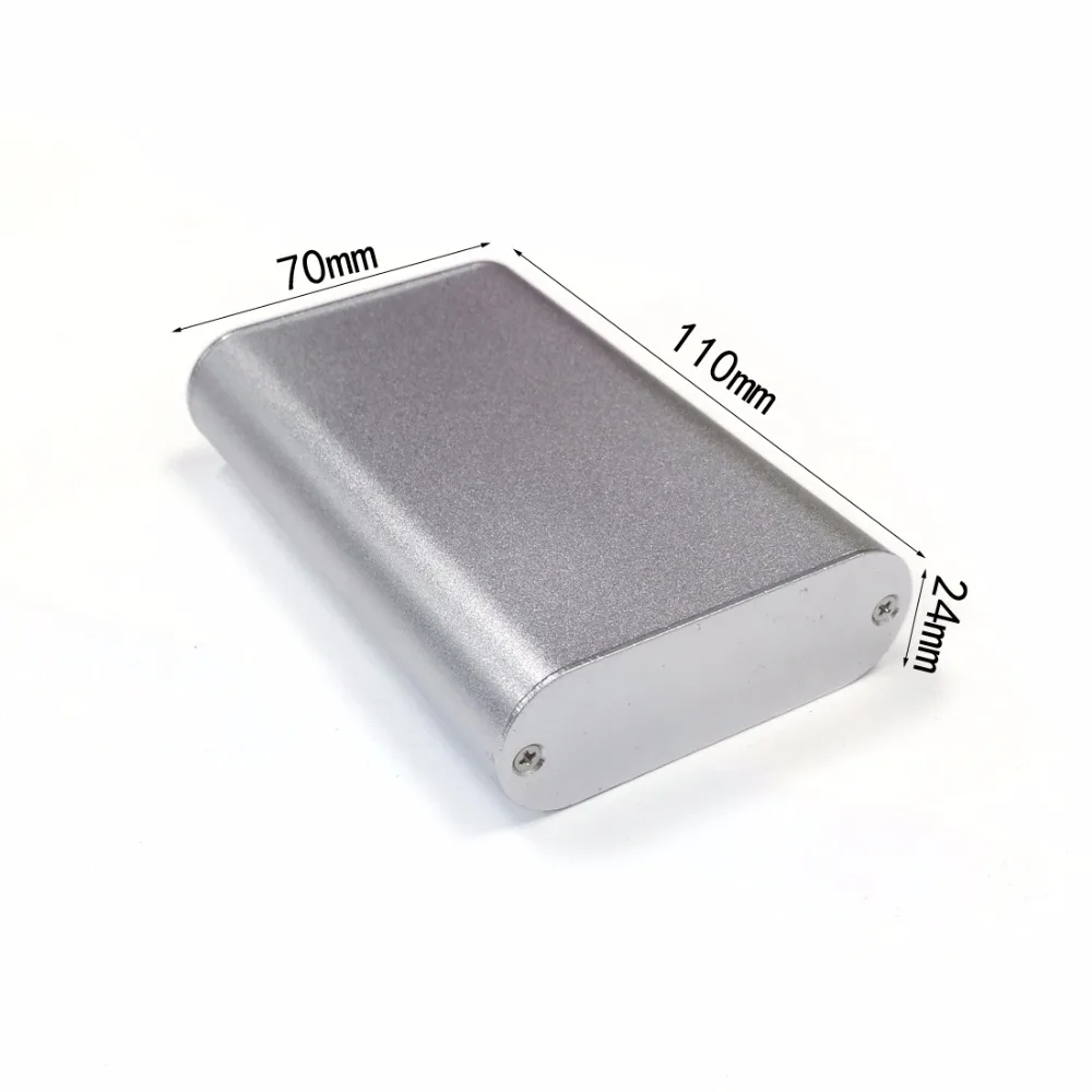 

Electrical Aluminum Enclosure PCB Project Box Extruded Case 24x70x110mm DIY Silver