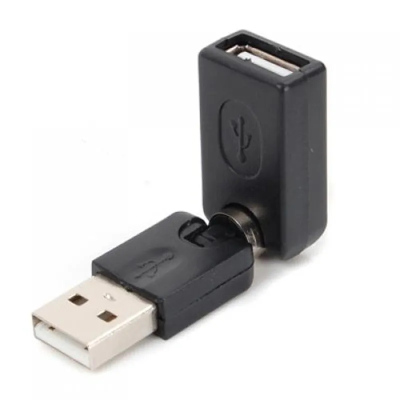 USB2.0 수-암 연장 어댑터 회전 360 도 트위스트 각도 USB 수-USB 암 케이블 어댑터