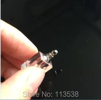20pieces 13.5*13.5*8mm Small apple shape glass necklace pendants Glass Crystal perfume bottle name on rice pendant charms