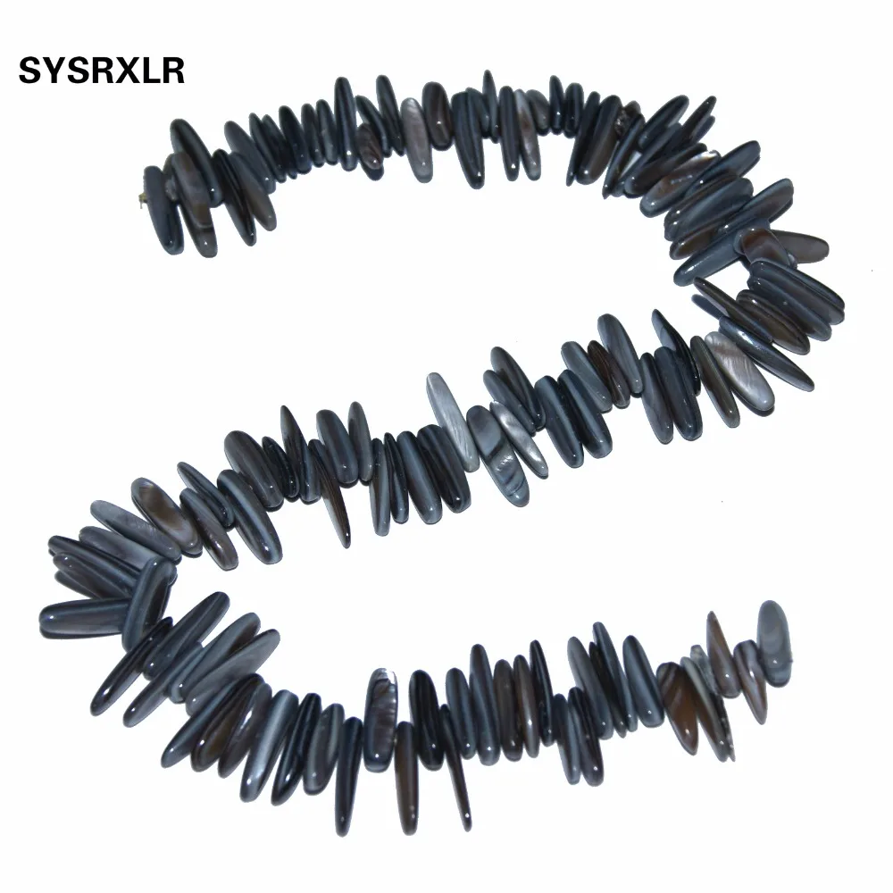 Wholesale 12 -18 MM 80 Pieces Of Stick Form Gray Natural Shell  Stone Beads For Jewelry Making Diy Bracelet Necklace 15 \