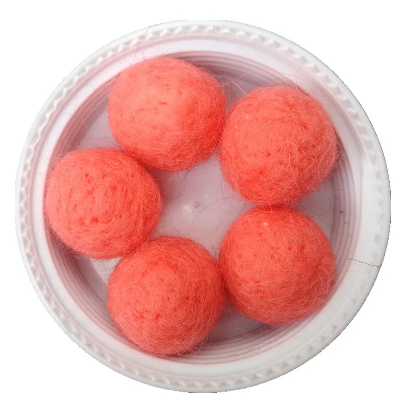 Free Shipping Wholesale Cream Orange Color Handmade wool felt ball 200pcs 20mm diy Woven Balls For Rugs jewelry beads home Decor