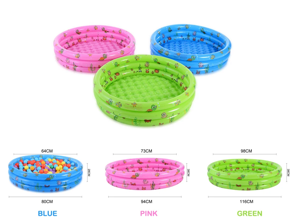 

3-кольцевой надувной детский/детский круглый бассейн, детский портативный домашний и открытый детский надувной бассейн, купальный бассейн