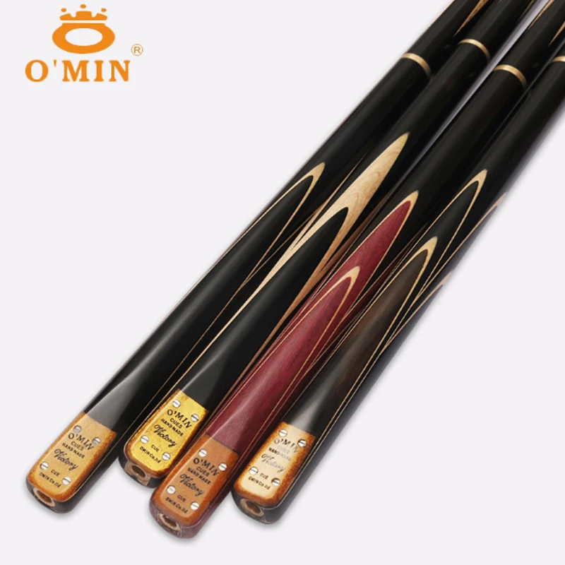 O'Min Victory 3/4 Jointed Snooker Cues Sticks With 3 4 Snooker Cue Case Set 9.8mm Tips China