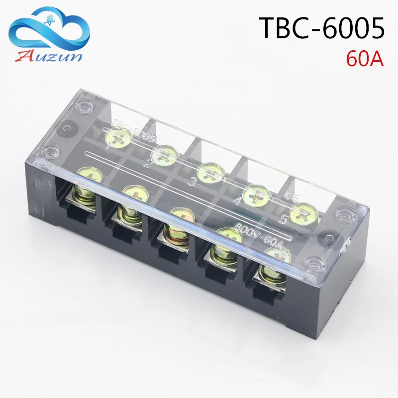 

TBC-6005 клеммные блоки стационарные клеммы с высоким током 60A 5P клеммные блоки медный контакт