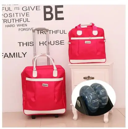 Women travel bags wheels Travel trolley bags sets travel handbag Nylon large capacity Travel Rolling Luggage Suitcases Bags