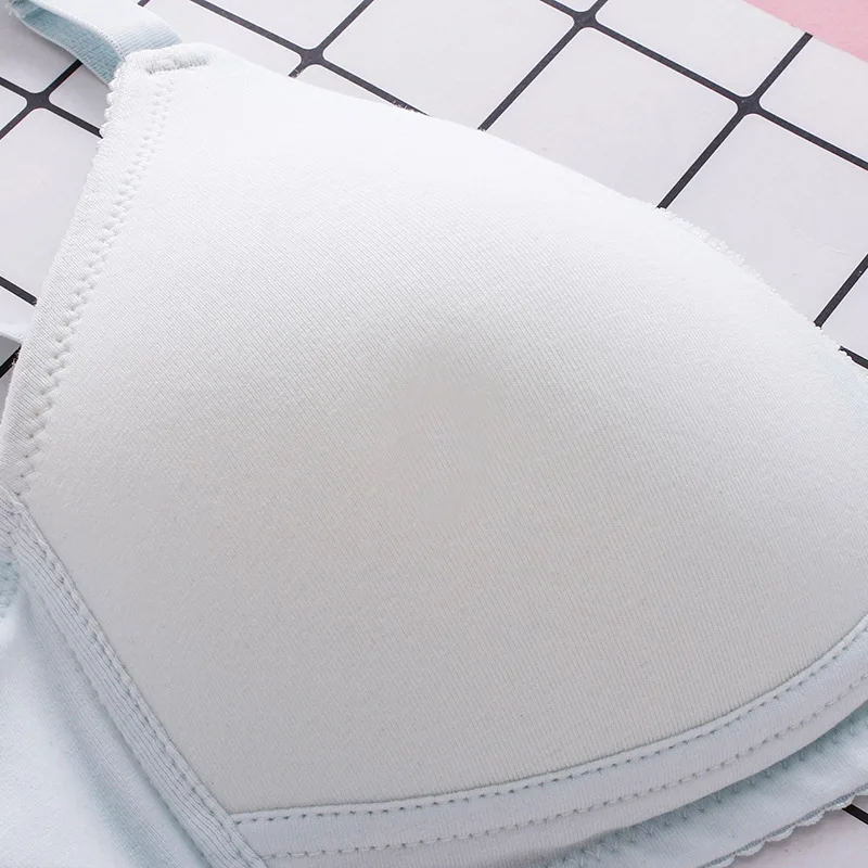 12Y-16Y Teen Girls Soft Cotton Training Bra Youth Small Breast Solid Comfortable Underwear