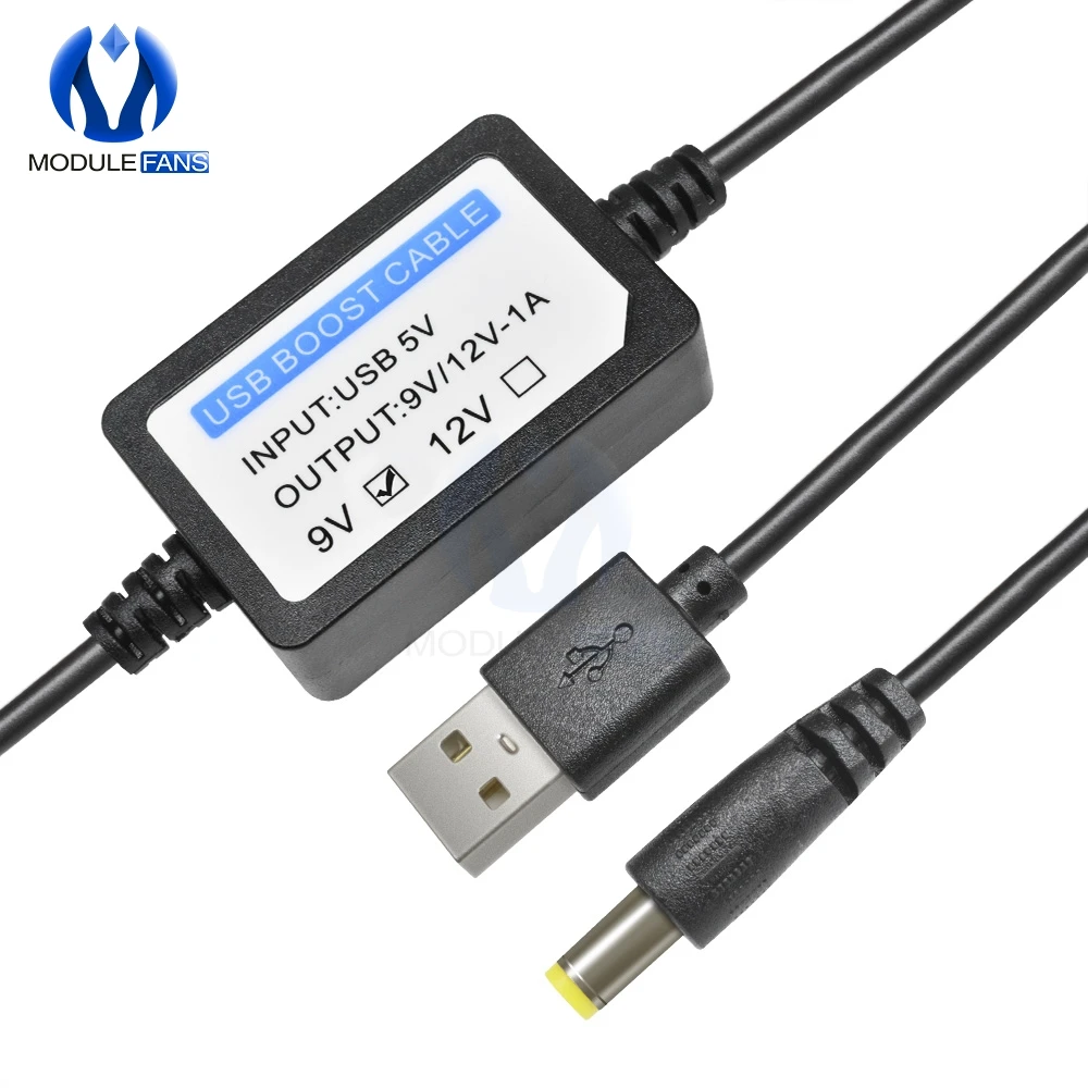 DC 5V to DC 9V/12V 1A USB Charge Power Boost Step Up Cable Step UP USB Converter Adapter Wire With Boost Transformer Component