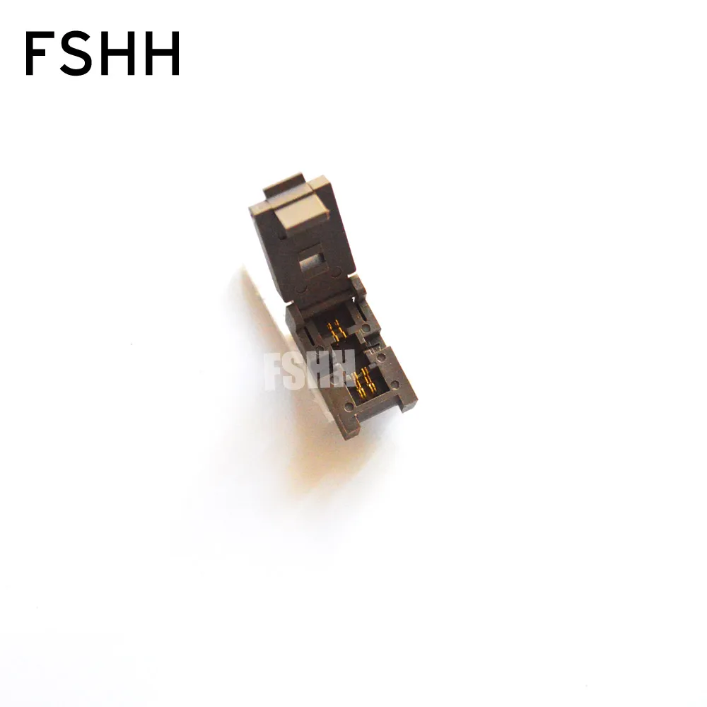 

WSON4 DFN4 QFN4 MLF4 IC Test Socket(Flip test seat) Pitch=1.27mm/0.65mm Size=5.3x4mm