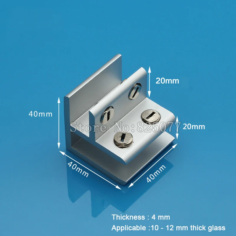 10 buah klem kaca 90 derajat 2 cara, aksesori perangkat keras klip papan kayu berlaku 3-20mm kaca JF1179