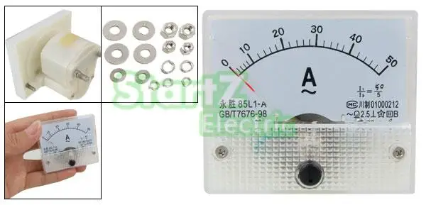 AC Analog Meter Panel 50A AMP Current Ammeters 85L1 0-50A Gauge